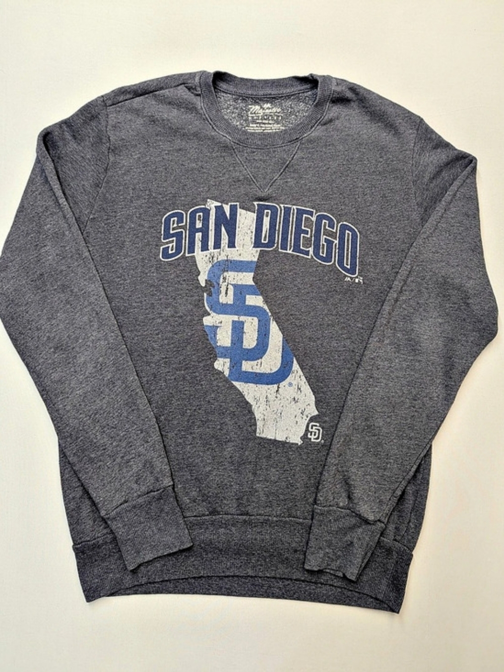 San Diego Padres Majestic Threads Gray Pullover Sweatshirt Men's Medium Made USA